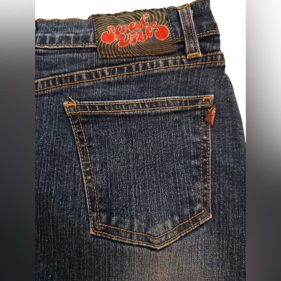 Street Vibes Women's A-Line Denim Raw Edge 90s Midi Skirt, size L - Picture 2 of 8